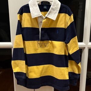 Polo by Ralph Lauren Kids Navy and Yellow Striped Polo